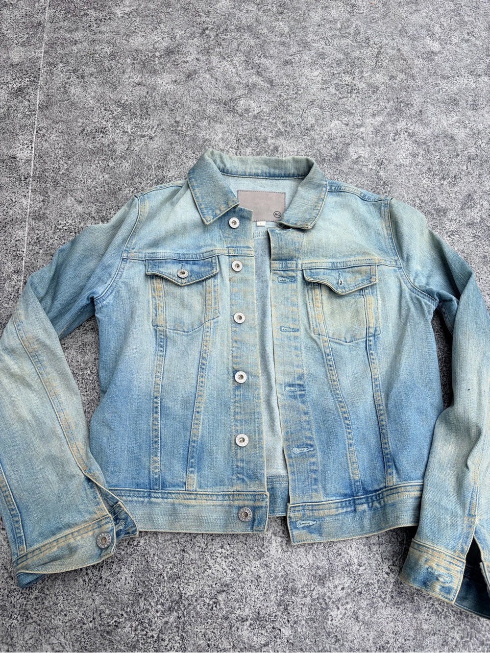 Ag Adriano Goldschmied Light Wash Denim Jacket - Pale Blue